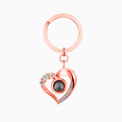 Photo Personalization Crooked Heart  Keychain