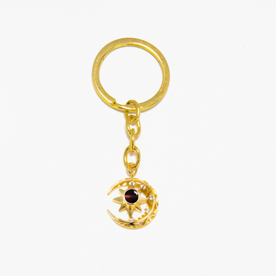 Photo Personalization Moon & Star Keychain