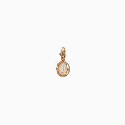 December Birthstone Oval Natural Stone Pendant Necklace