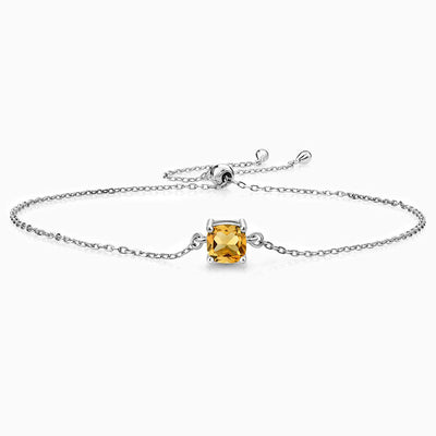 December Birthstone Simple Cube Pendant Bracelet