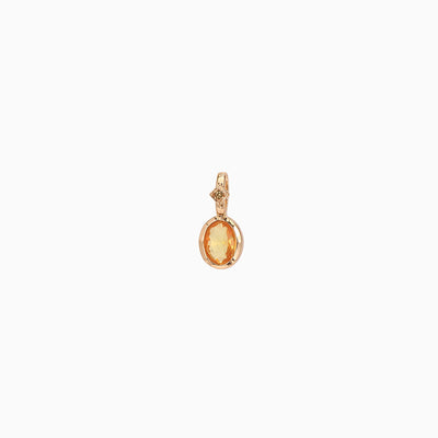 December Birthstone Oval Natural Stone Pendant Necklace