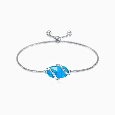 December Birthstone Simple Oval Wrap Bracelet