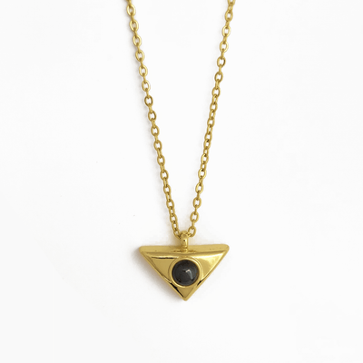 Projection Photo Customed Triangle Necklace