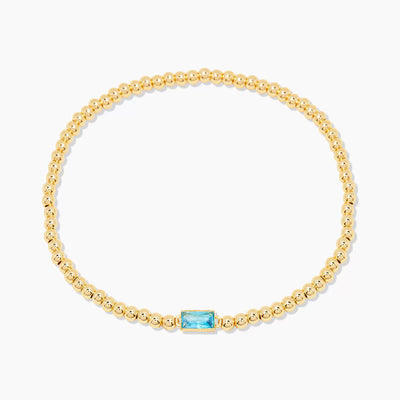 December Birthstone Bead Chain Bracelet