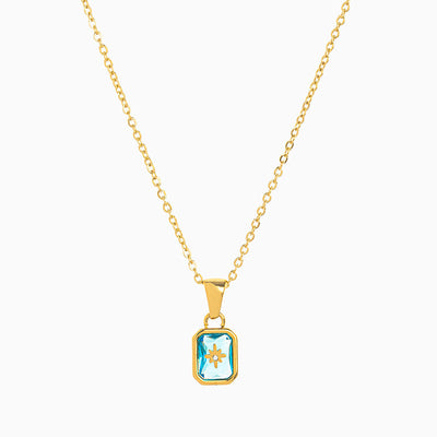 December Birthstone Polaris Pendant Necklace