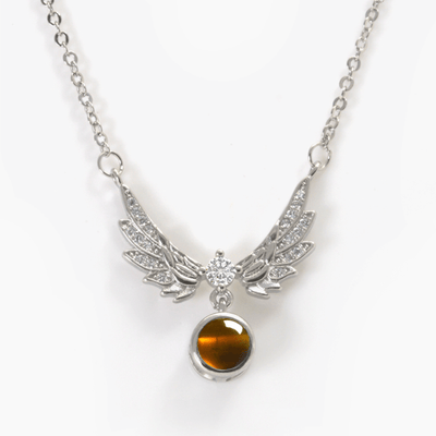 Projection Photo Customed Angel Wings Necklace