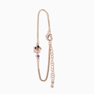 December Birthday Flower Birthstone Diamond Bracelet