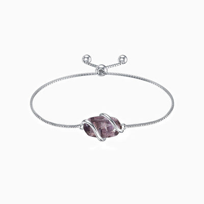 December Birthstone Simple Oval Wrap Bracelet
