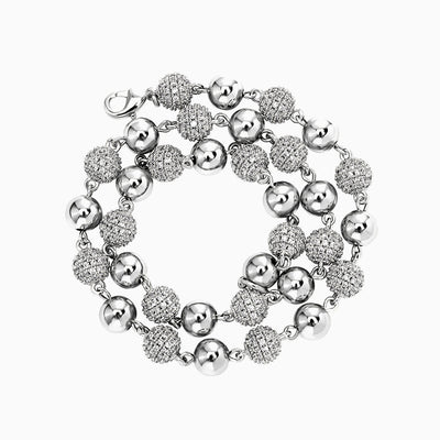 Fashion Pearl Diamond Ball Necklace