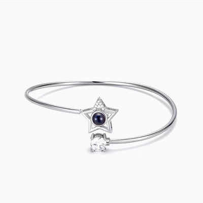 Projection Photo Customed Five-Pointed Star Diamond Bracelet