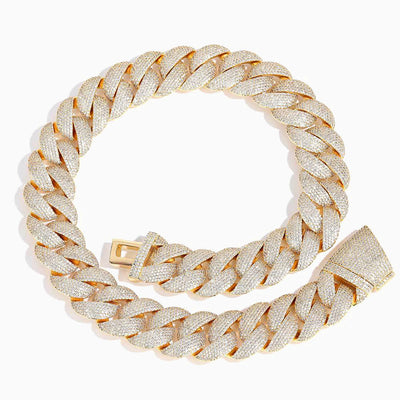 Fashion Bubble Cuban Pave Zirconia Necklace