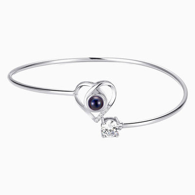 Projection Photo Customed Heart Diamond Bracelet
