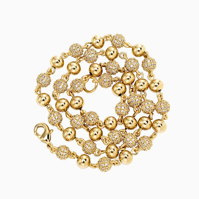 Fashion Pearl Diamond Ball Necklace