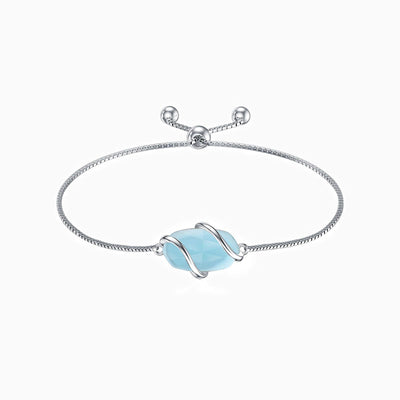 December Birthstone Simple Oval Wrap Bracelet