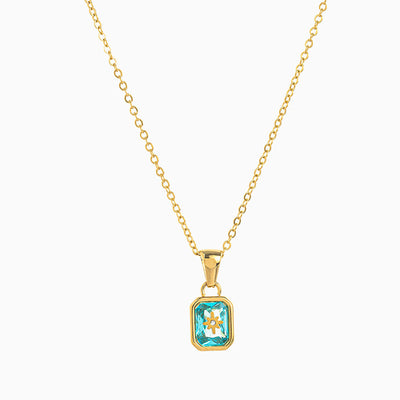 December Birthstone Polaris Pendant Necklace