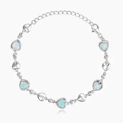 December Birthstone Natural Stone Heart Shape Bracelet