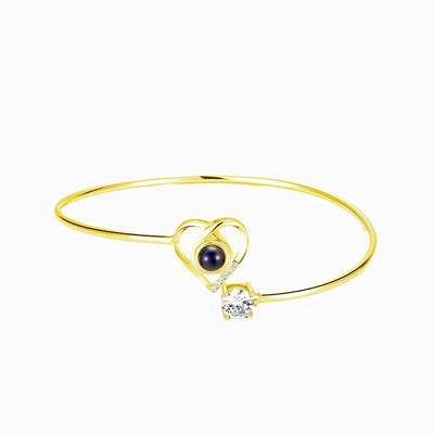 Projection Photo Customed Heart Diamond Bracelet