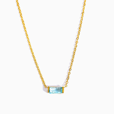 December Birthstone Gold Plated Natural Stone Pendant Bracelet