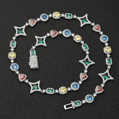 Fashionable Colored Gemstone Necklaces