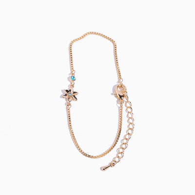 December Birthday Flower Birthstone Diamond Bracelet