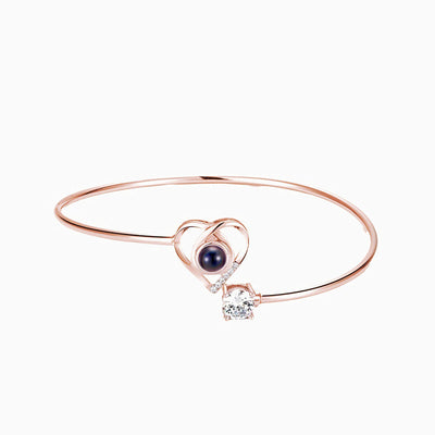 Projection Photo Customed Heart Diamond Bracelet