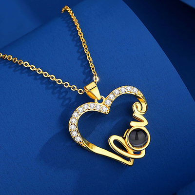 Projection Photo Customed Heart Love Necklace