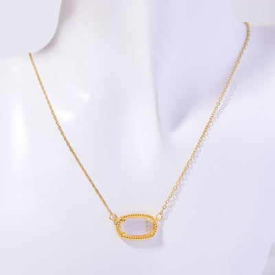 December Birthstone Natural Stone Pendant Necklace