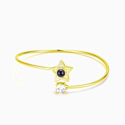 Projection Photo Customed Five-Pointed Star Diamond Bracelet