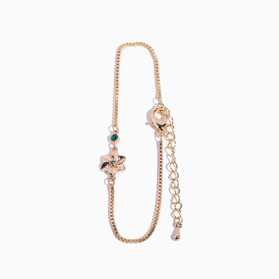 December Birthday Flower Birthstone Diamond Bracelet