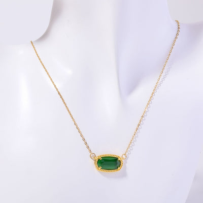 December Birthstone Natural Stone Pendant Necklace