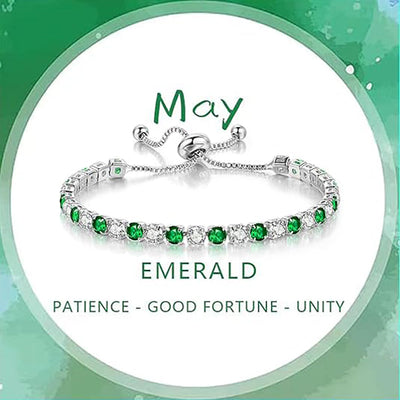 December Birthstone Zirconia Silver Bracelet