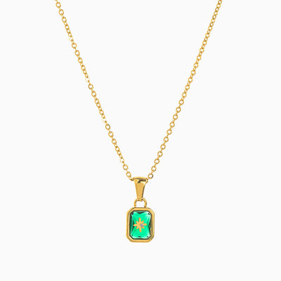 December Birthstone Polaris Pendant Necklace