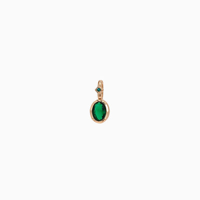 December Birthstone Oval Natural Stone Pendant Necklace