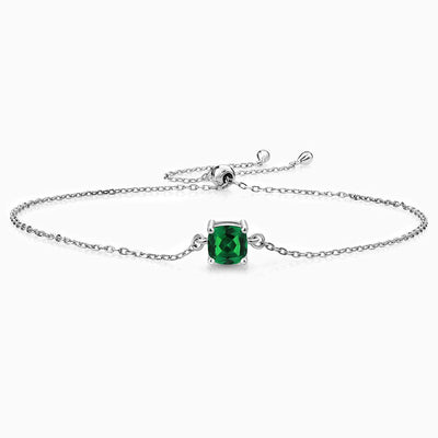 December Birthstone Simple Cube Pendant Bracelet