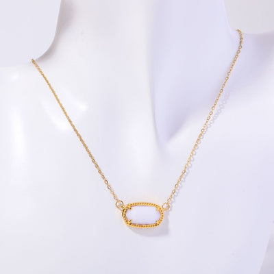 December Birthstone Natural Stone Pendant Necklace