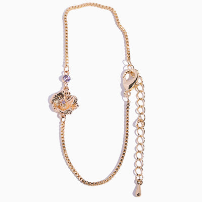 December Birthday Flower Birthstone Diamond Bracelet