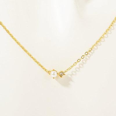 December Birthstone Round Beads With Diamond Natural Stone Pendant Necklace