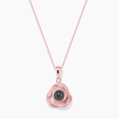 Projection Photo Customed Rotating Round Necklace