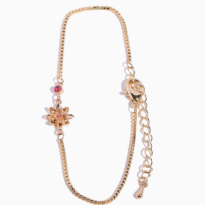 December Birthday Flower Birthstone Diamond Bracelet