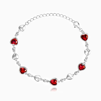 December Birthstone Natural Stone Heart Shape Bracelet
