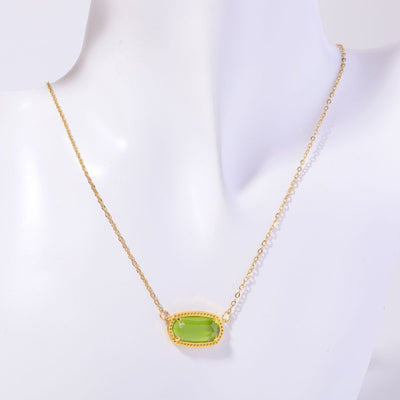 December Birthstone Natural Stone Pendant Necklace