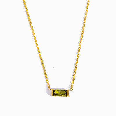 December Birthstone Gold Plated Natural Stone Pendant Bracelet