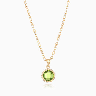 December Birthstone Simple Round Pendant Necklace