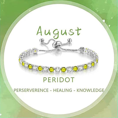 December Birthstone Zirconia Silver Bracelet