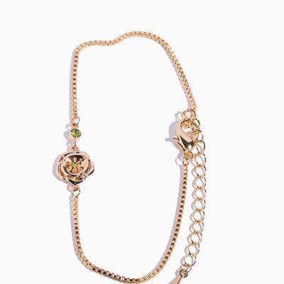 December Birthday Flower Birthstone Diamond Bracelet