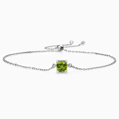 December Birthstone Simple Cube Pendant Bracelet