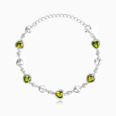 December Birthstone Natural Stone Heart Shape Bracelet