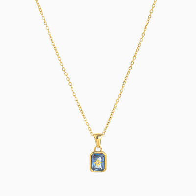December Birthstone Polaris Pendant Necklace