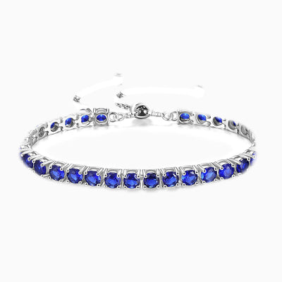 December Birthstone Inlaid Tennis Chain Adjustable Bracelet