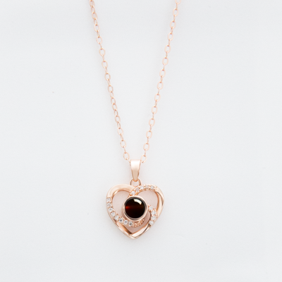 Projection Photo Customed Rotating Cardioid Necklace